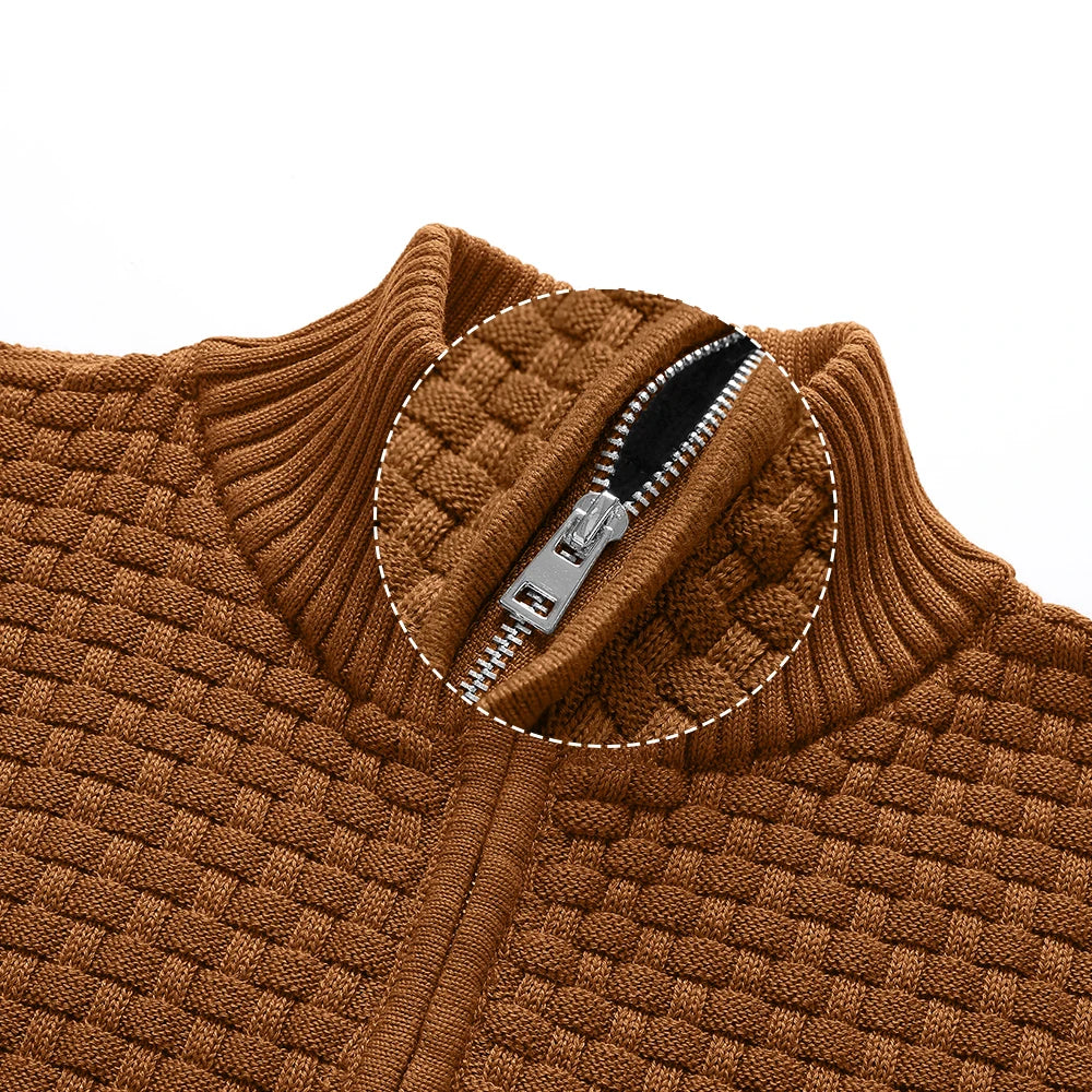 Zip Knit Pullover Sweater